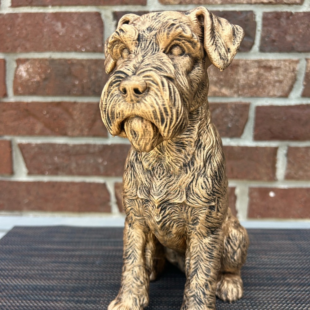 Charming Schnauzer Statue